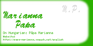 marianna papa business card