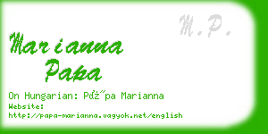 marianna papa business card